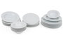 Hermia ACL24Y200 Vajilla de Porcelana Blanca de 24 Piezas para Comedor y Cocina